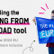 Text on visual saying: "Unveiling ''voting from abroad'' tool. Making the 2024 EU elections more inclusive." A young man holding an ESN flag on his back saying ''The future is Europe''.