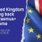 Cover image announcing “The United Kingdom is coming back to the Erasmus+ Programme”, featuring a torn-paper design with the UK flag on one side and the EU flag on the other, and the subtitle “Joint Statement from ESN International and ESN UK”.